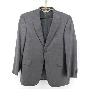 Daniel Cremieux‎ Loro Piana Wool Blazer Mens 40S Gray Check Coat Italy Fabric